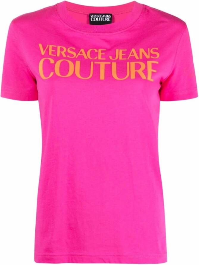 Versace Jeans Couture Crew Neck T-shirt Roze Dames