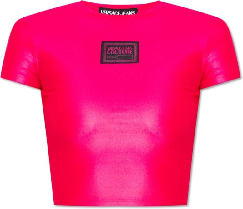 Versace Jeans Couture Fuchsia T-shirts en Polos Damesmode Pink Dames