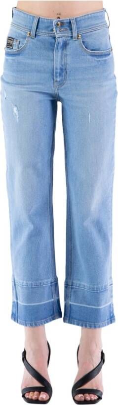 Versace Jeans Couture Bijgesneden jeans Blauw Dames