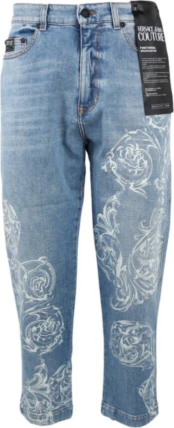 Versace Jeans Couture Cropped Trousers Blauw Heren