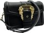 Versace Jeans Couture Zwarte schoudertas met magnetische sluiting en gouden gesp Black Dames - Thumbnail 11