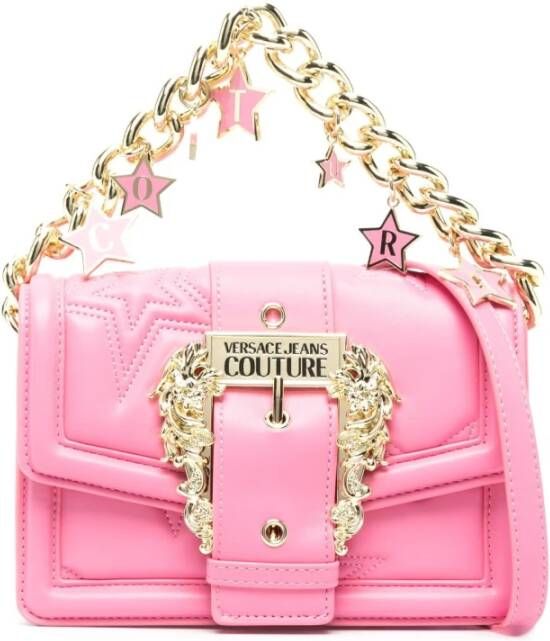 Versace Jeans Couture Roze crossbodytas met sterrenmotief en quiltwerk Pink Dames