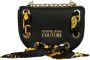 Versace Jeans Couture Ronde Schoudertas met Bedrukte Sjaal Detail en Gouden Logo Black Dames - Thumbnail 7