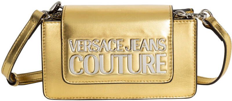 Versace Jeans Couture Elegante Mini Schoudertas in Goud Yellow Dames