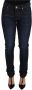 Versace Jeans Couture donkerblauw katoen lage taille skinny denim jeans Blauw Dames - Thumbnail 1