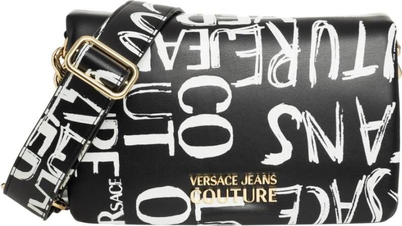 Versace Jeans Couture Doodle Logo Handbag Zwart Dames