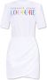 Versace Jeans Couture Multicolor Logo Witte Jurk voor Dames White Dames - Thumbnail 1