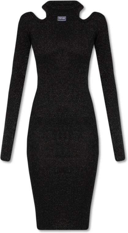 Versace Jeans Couture Dress with lurex threads Zwart Dames