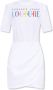 Versace Jeans Couture Multicolor Logo Witte Jurk voor Dames White Dames - Thumbnail 1