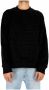 Versace Jeans Couture Felpa basic a girocollo con stampa logo floccato uomo 73Gai310-Fs045 Nero Zwart Heren - Thumbnail 1