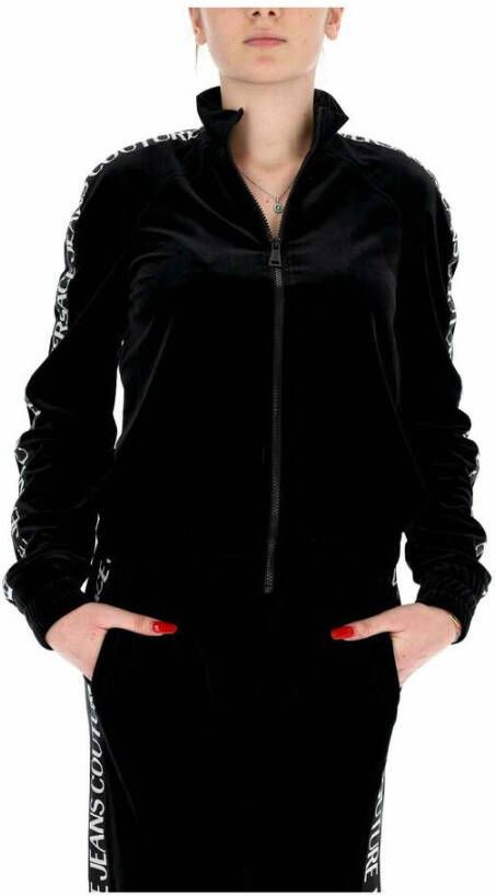 Versace Jeans Couture Felpa con bande logate e zip donna 73Hai315-J0008 Nero Zwart Dames