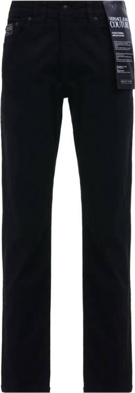 Versace Jeans Couture Geborduurde stretch dim jeans Zwart Heren