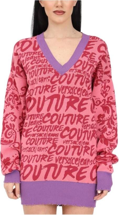 Versace Jeans Couture Gebreide jurken Roze Dames
