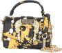 Versace Jeans Couture Gedrukte Gehamerde Imitatieleer Schoudertas Black Dames - Thumbnail 1