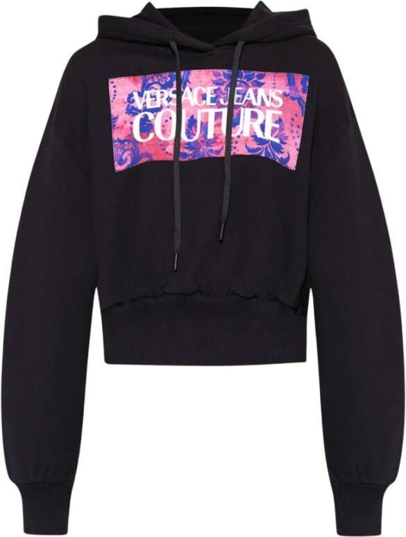 Versace Jeans Couture Bedrukte hoodie Black Dames