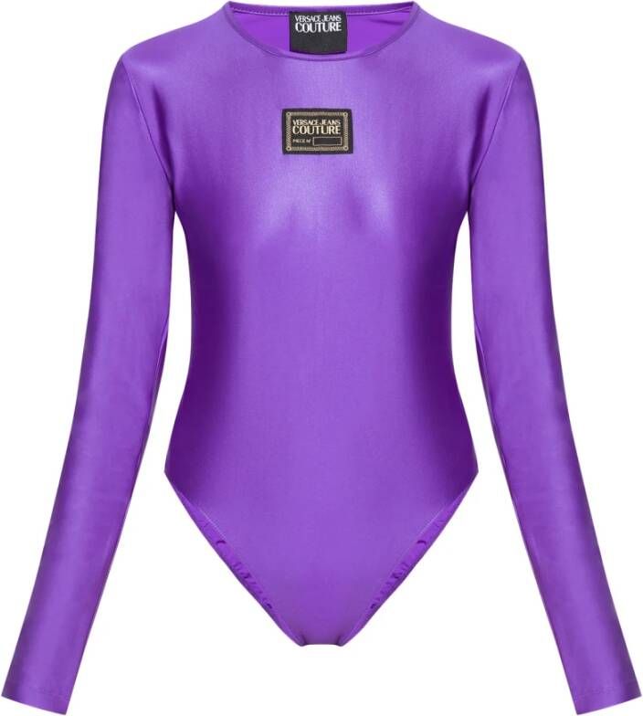 Versace Jeans Couture Paarse Dames Topwear Aw23 Upgrade Purple Dames