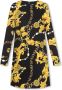 Versace Jeans Couture Mini Jurk met Lange Mouwen en Chain Couture Print Black Dames - Thumbnail 1