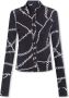 Versace Jeans Couture Kettingprint Jersey Shirt Black Dames - Thumbnail 3