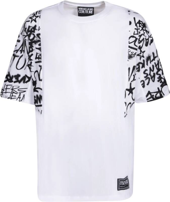 Versace Jeans Couture Graffiti Print Heren T-Shirt White Heren
