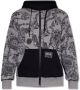 Versace Jeans Couture Grijze en Zwarte Hoodie S Zwart Heren - Thumbnail 1