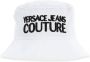 Versace Jeans Couture Witte Katoenen Herenhoed met Logo L White Heren - Thumbnail 1