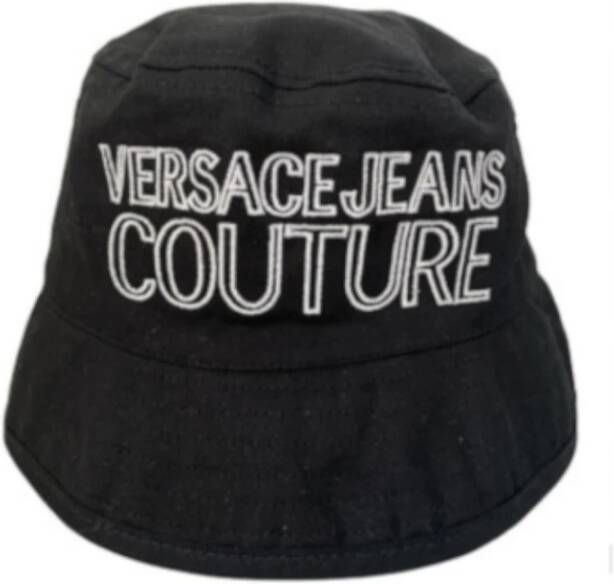 Versace Jeans Couture Zwarte Cap met Contrast Logo M Black Unisex