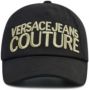 Versace Jeans Couture Zwarte Unisex Pet met Geborduurd Gouden Logo Black Unisex - Thumbnail 1