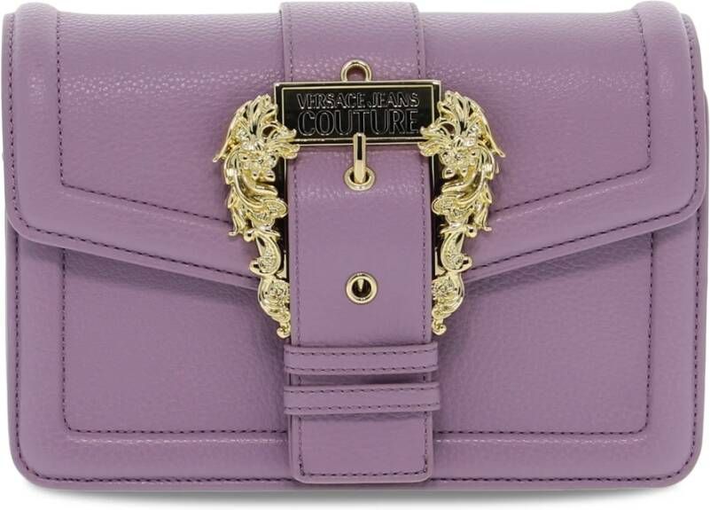 Versace Jeans Couture Lavendel Leren Handtas met Sieraccessoire Purple Dames