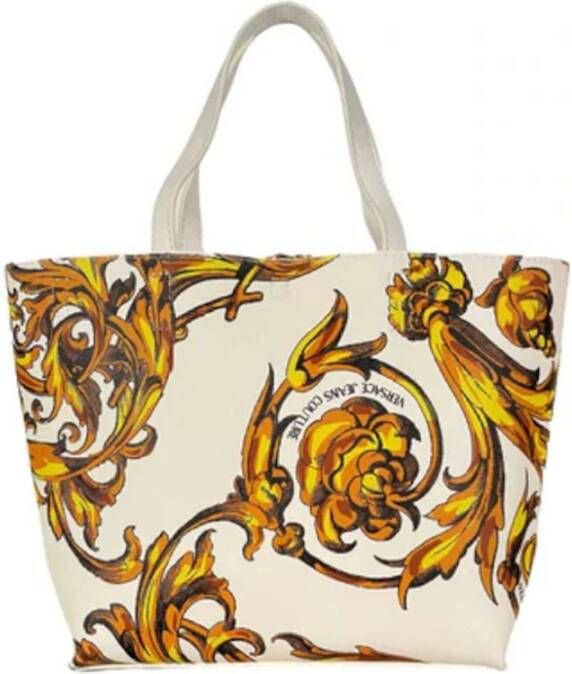 Versace Jeans Couture HandBag with reversible baroque printing for women Geel Dames