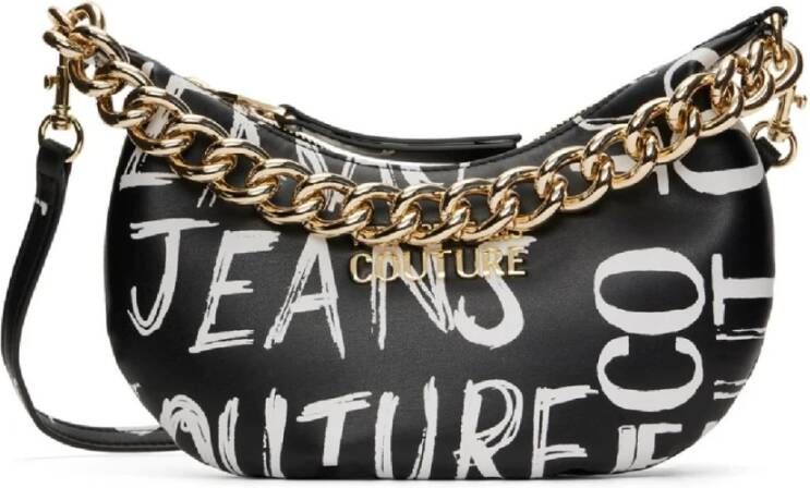 Versace Jeans Couture Zwarte Logo Couture Handtas voor Vrouwen Black Dames
