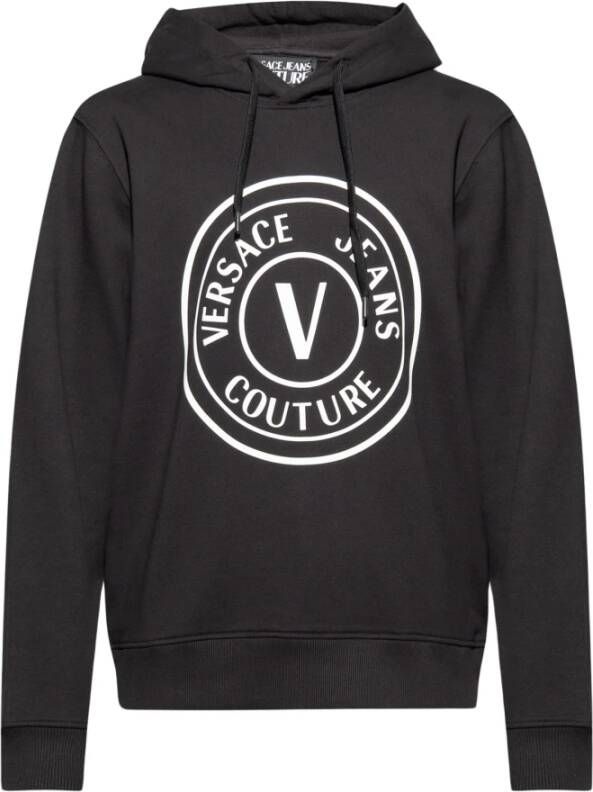 Versace Jeans Couture Zwarte Hoodie voor Heren Stijlvol en Comfortabel Black Heren