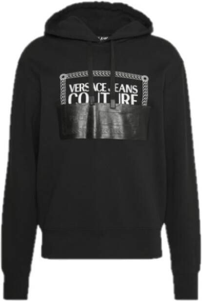 Versace Jeans Couture Hoodie met logo Zwart Heren