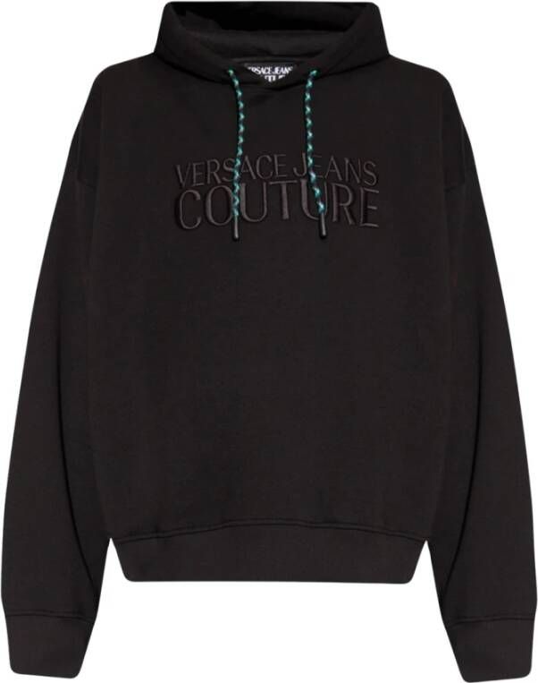 Versace Jeans Couture Hoodie met logo Zwart Heren