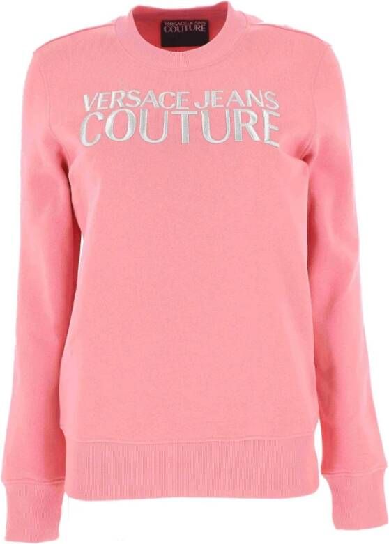 Versace Jeans Couture Sweatshirt with logo Roze Dames
