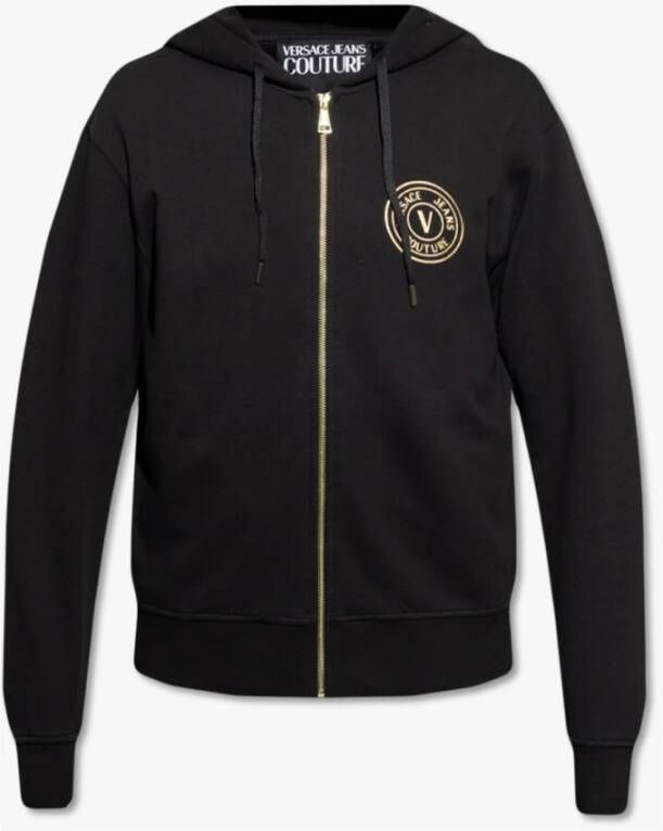 Versace Jeans Couture Zwarte Sweatshirt voor Stijlvolle Look Black Heren