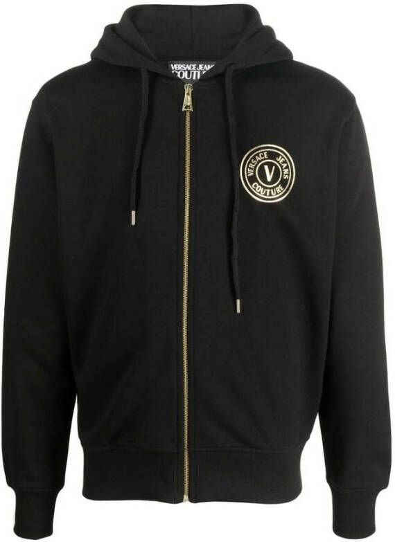 Versace Jeans Couture Zwarte Sweatshirt voor Stijlvolle Look Black Heren