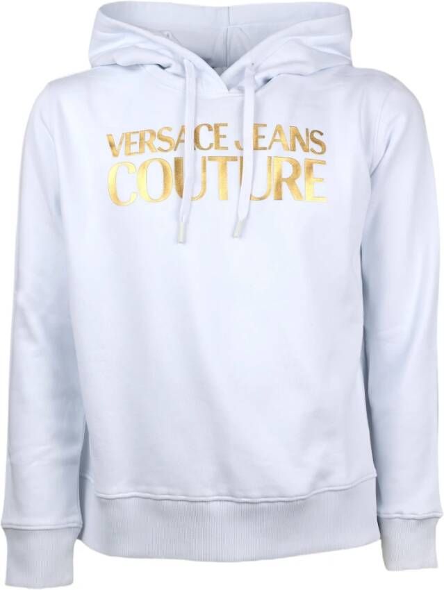 Versace Jeans Couture Hoodie With Lamina Logo Print Blauw Heren