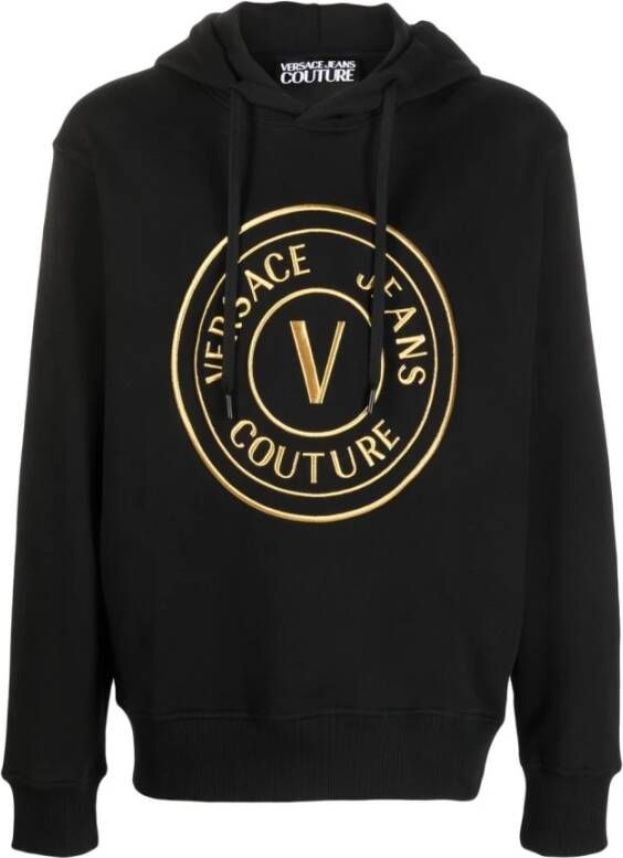 Versace Jeans Couture V-Emblem Hoodie voor Heren Black Heren