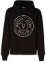 Versace Jeans Couture Zwarte Katoenen Logo Hoodie Black Heren - Thumbnail 1