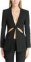Versace Jeans Couture Winterjas Haaksluiting Effen Kleur Logodetails Black Dames - Thumbnail 2