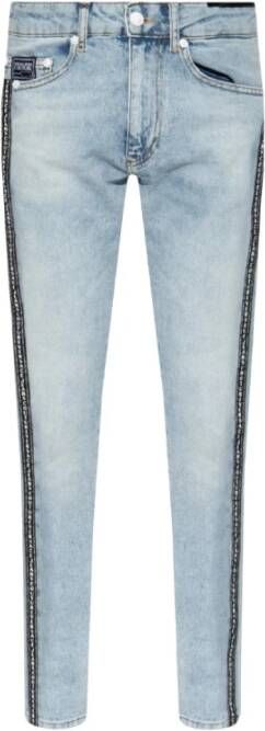 Versace Jeans Couture Jeans met logo Blauw Heren