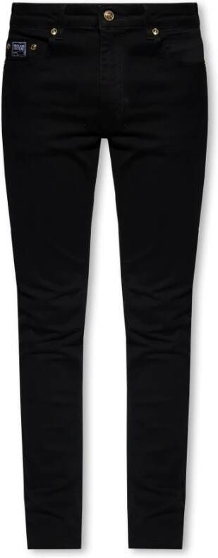 Versace Jeans Couture Jeans met logo Zwart Heren