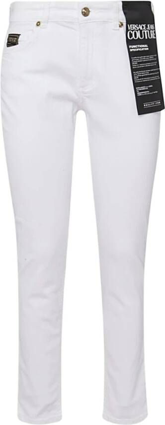 Versace Jeans Couture Slim-fit Trousers Wit Dames