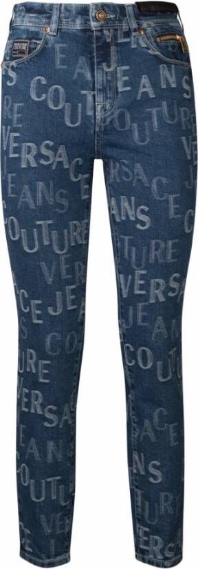 Versace Jeans Couture Jeanslogo Jacquard Blauw Dames