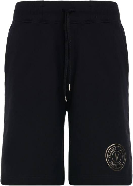 Versace Jeans Couture Jogger shorts met lamina v embleem Zwart Heren
