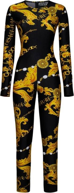 Versace Jeans Couture Jumpsuit met 'Chain Couture' patroon Meerkleurig Dames