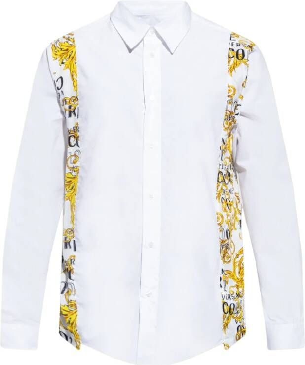 Versace Jeans Couture Logo Couture Twill Overhemd White Heren