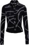 Versace Jeans Couture Kettingprint Jersey Shirt Black Dames - Thumbnail 1