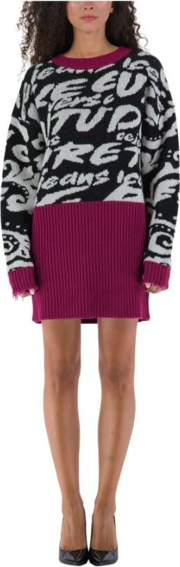 Versace Jeans Couture Knitted Dresses Purple Dames