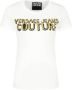Versace Jeans Couture Glitter Logo Wit Dames T-shirt M White Dames - Thumbnail 1
